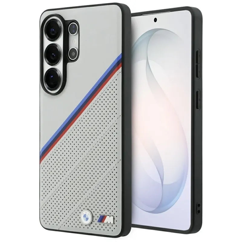 BMW Trijų spalvų metalo logotipas MagSafe dėklas Samsung Galaxy S26 Ultra (Pilka)