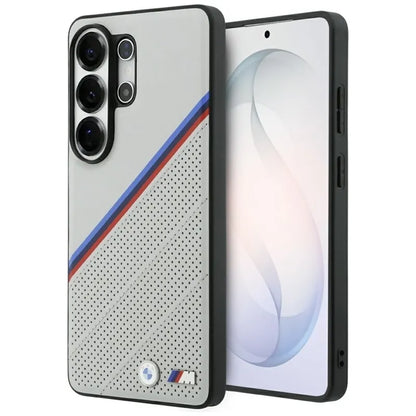 BMW Trijų spalvų metalo logotipas MagSafe dėklas Samsung Galaxy S26 Ultra (Pilka)