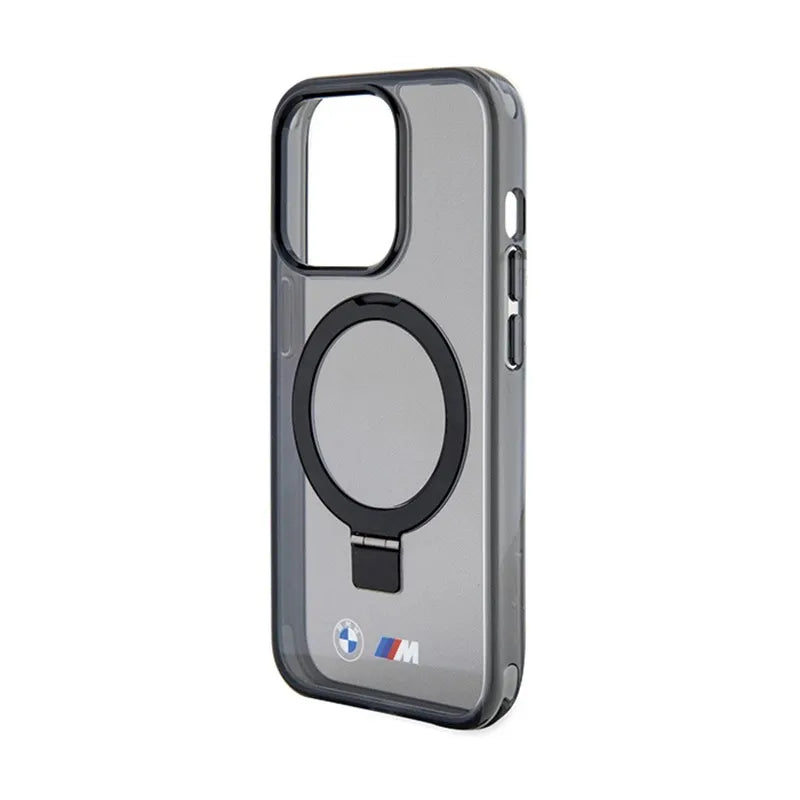 BMW žiedinis stovas M kolekcija MagSafe - dėklas iPhone 15 Pro (juodas)