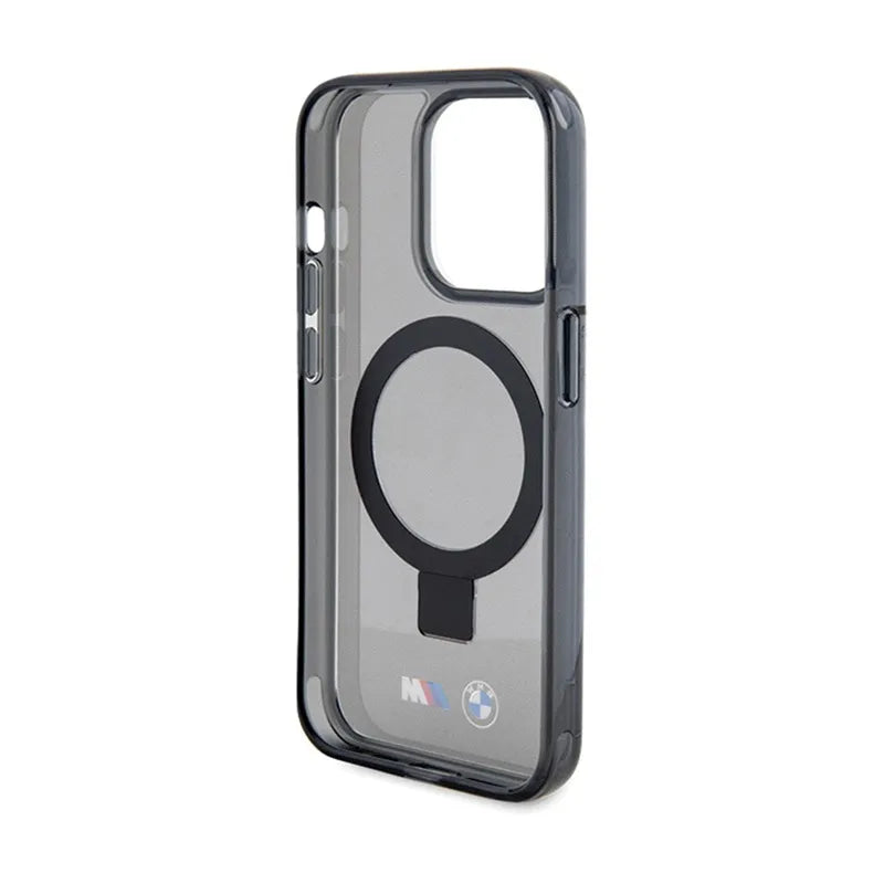 BMW žiedinis stovas M kolekcija MagSafe - dėklas iPhone 15 Pro (juodas)