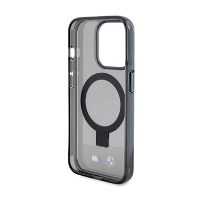 BMW žiedinis stovas M kolekcija MagSafe - dėklas iPhone 15 Pro (juodas)