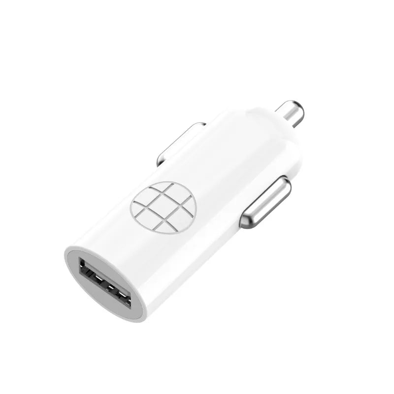 Budi - 1 USB automobilinis įkroviklis su LED indikatoriumi + "Lightning" laidas