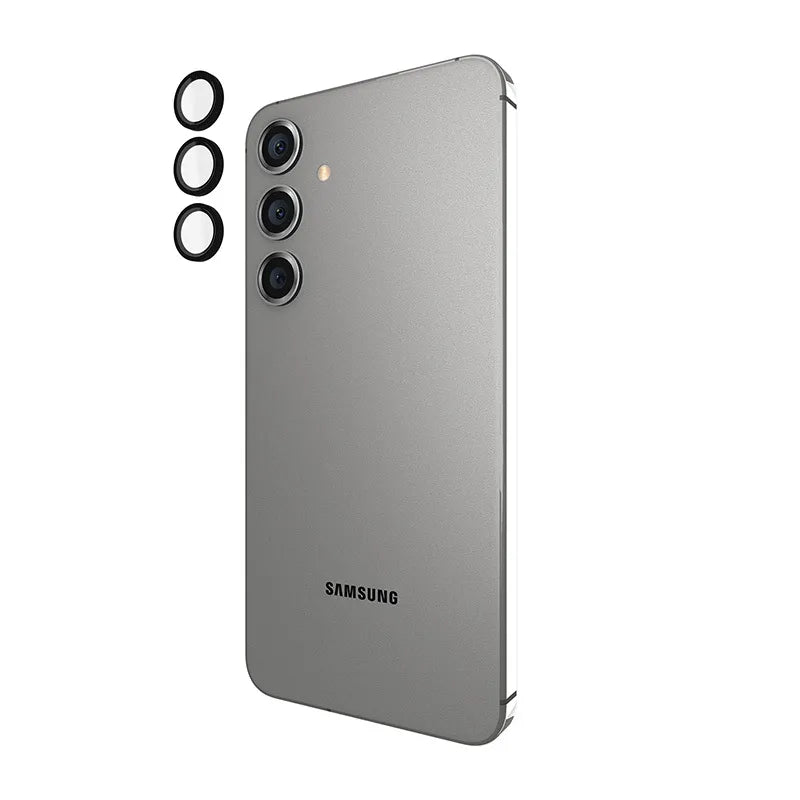 Case-Mate aliuminio žiedinis objektyvo apsauga – apsauginis stiklas, skirtas Samsung Galaxy S24+ kameros objektyvui (juoda)