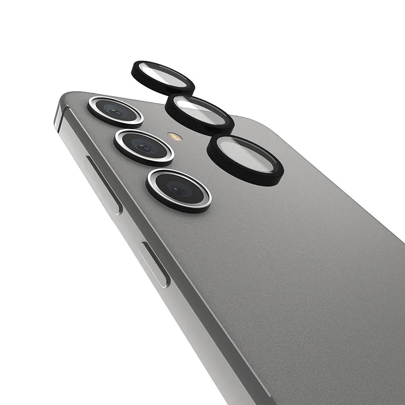 Case-Mate aliuminio žiedinis objektyvo apsauga – apsauginis stiklas, skirtas Samsung Galaxy S24+ kameros objektyvui (juoda)