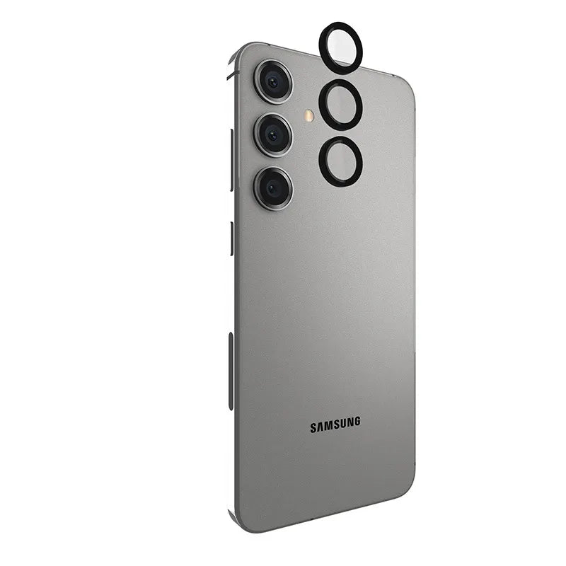 Case-Mate aliuminio žiedinis objektyvo apsauga – apsauginis stiklas, skirtas Samsung Galaxy S24+ kameros objektyvui (juoda)