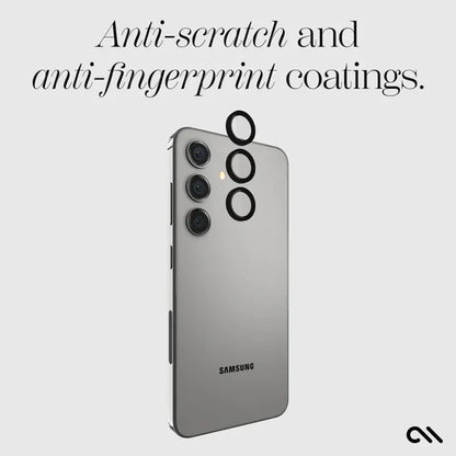 Case-Mate aliuminio žiedinis objektyvo apsauga – apsauginis stiklas, skirtas Samsung Galaxy S24+ kameros objektyvui (juoda)
