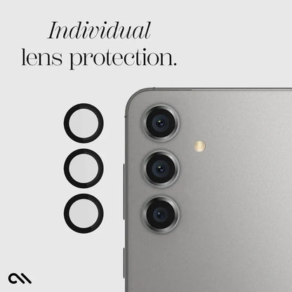 Case-Mate Aluminum Ring Lens Protector - Apsauginis stiklas Samsung Galaxy S24 kameros lęšiui (juodas)