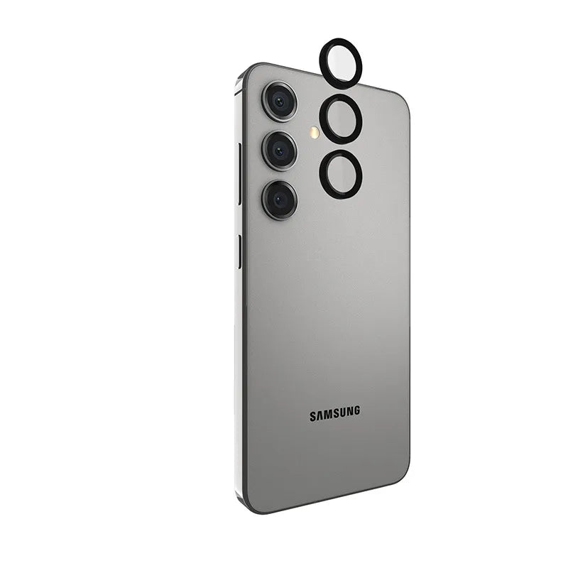 Case-Mate Aluminum Ring Lens Protector - Apsauginis stiklas Samsung Galaxy S24 kameros lęšiui (juodas)