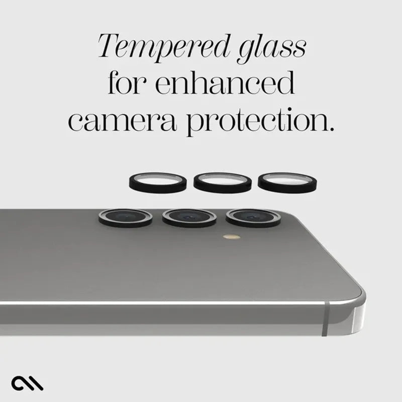 Case-Mate Aluminum Ring Lens Protector - Apsauginis stiklas Samsung Galaxy S24 kameros lęšiui (juodas)