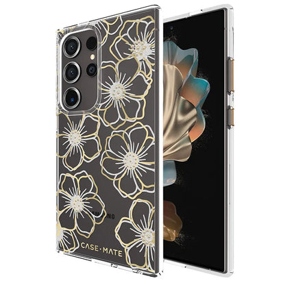 Case-Mate Floral Gems – Dėklas Samsung Galaxy S24 Ultra (Auksinis)