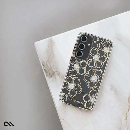 Case-Mate Floral Gems – dėklas, skirtas Samsung Galaxy S24+ (auksinis)