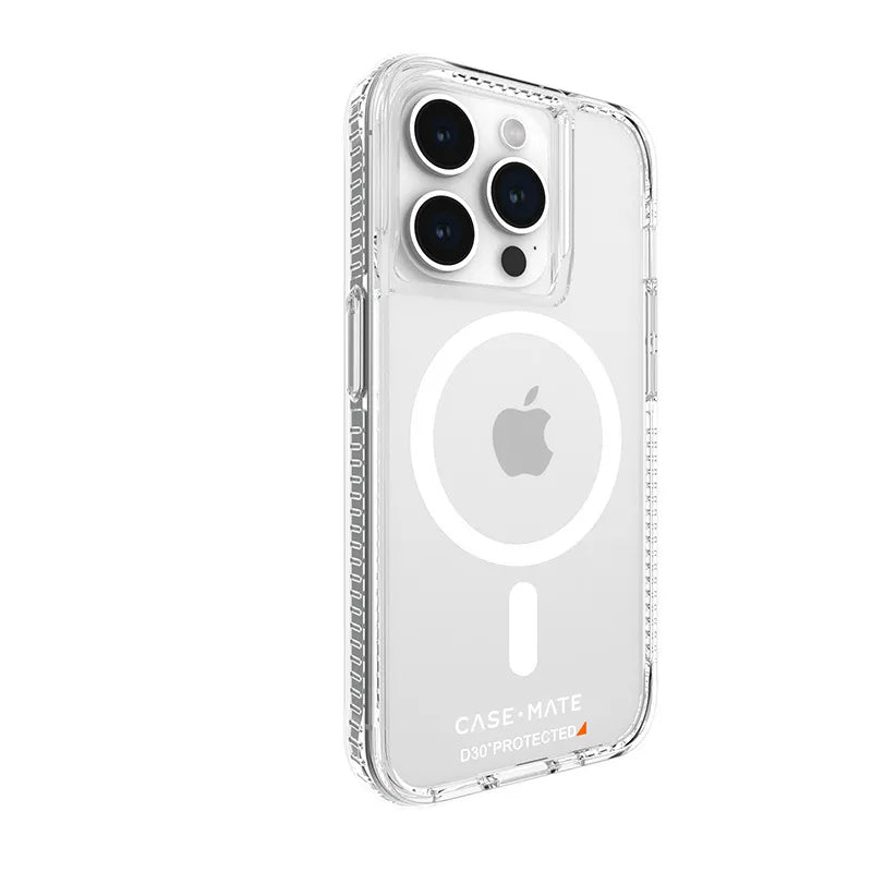 Case-Mate itin tvirtas plius D3O MagSafe – „iPhone 15 Pro“ dėklas (skaidrus)