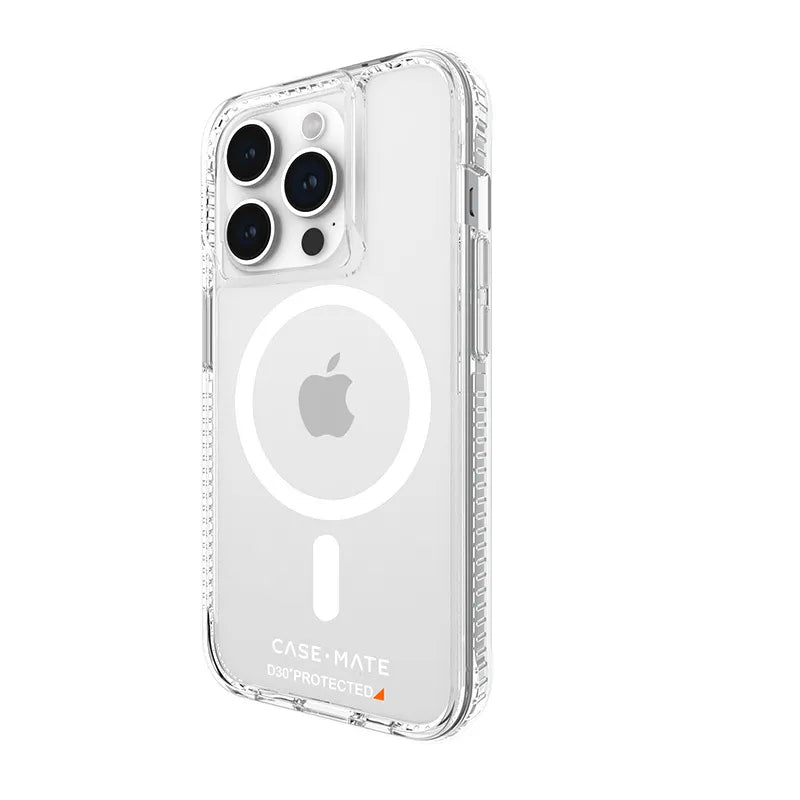 Case-Mate itin tvirtas plius D3O MagSafe – „iPhone 15 Pro“ dėklas (skaidrus)