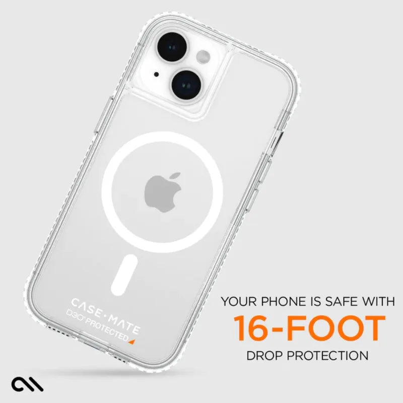 Case-Mate Itin tvirtas su D3O MagSafe – iPhone 15 Plus dėklas (Skaidrus)