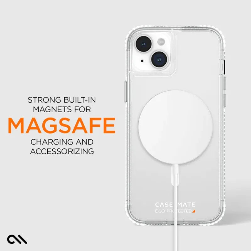 Case-Mate Itin tvirtas su D3O MagSafe – iPhone 15 Plus dėklas (Skaidrus)