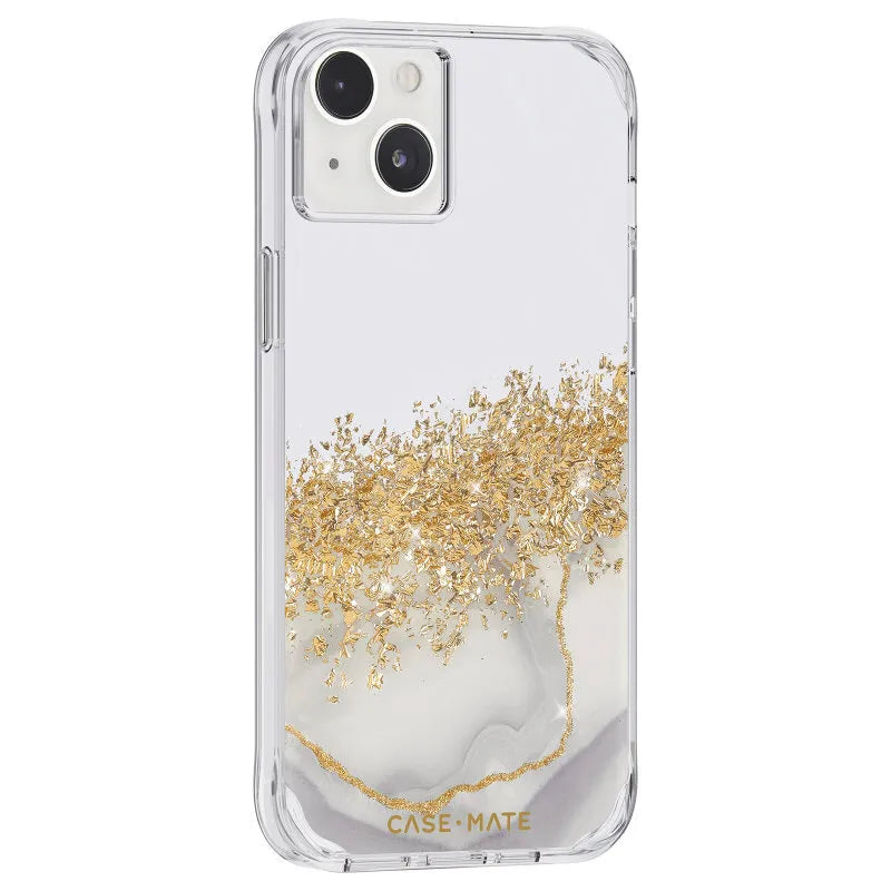 Case-Mate Karat – dėklas su aukso elementais, skirtas iPhone 14 Plus (marmuro raštas)