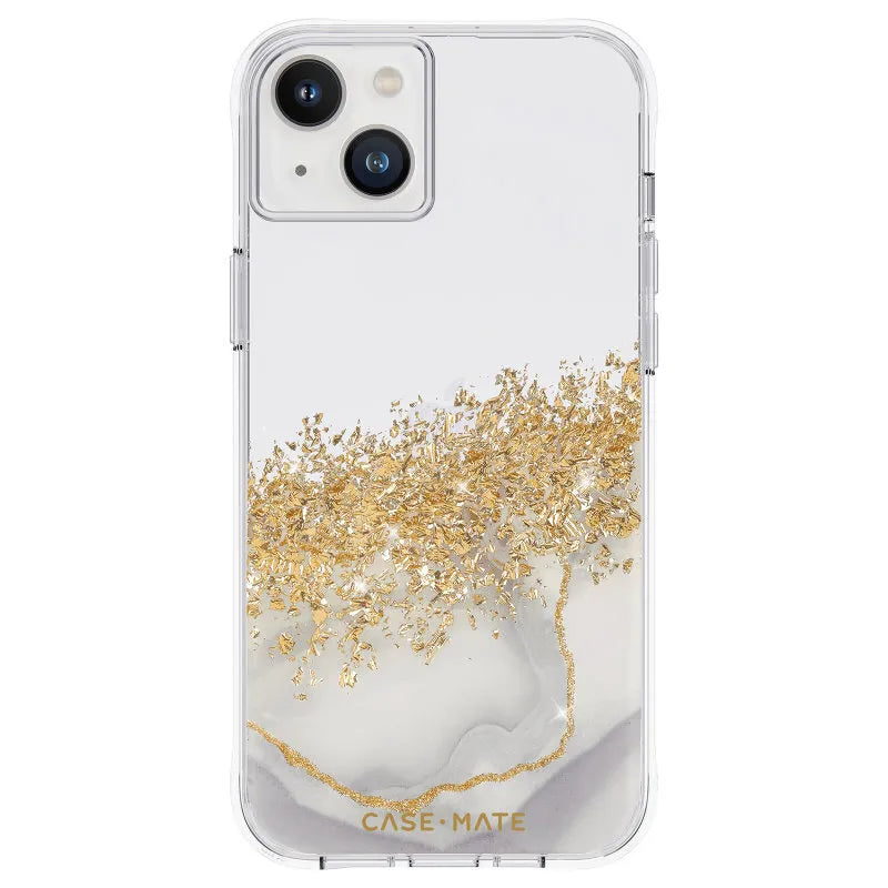 Case-Mate Karat – dėklas su aukso elementais, skirtas iPhone 14 Plus (marmuro raštas)