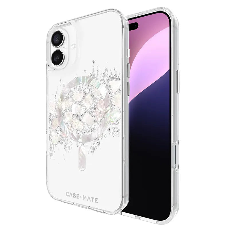 Case-Mate Karat MagSafe – dėklas iPhone 16 Plus su perlų intarpais (A Touch of Pearl)