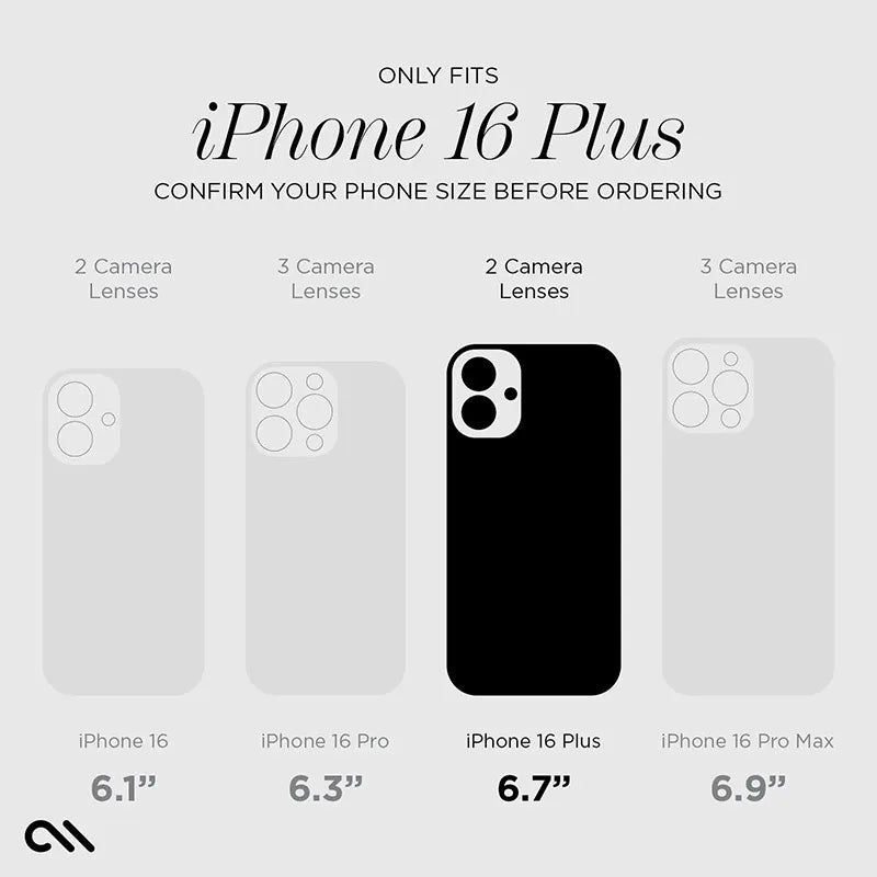 Case-Mate Karat MagSafe – dėklas iPhone 16 Plus su perlų intarpais (A Touch of Pearl)