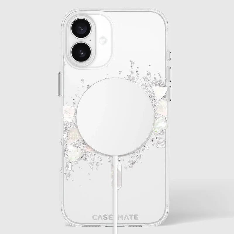 Case-Mate Karat MagSafe – dėklas iPhone 16 Plus su perlų intarpais (A Touch of Pearl)