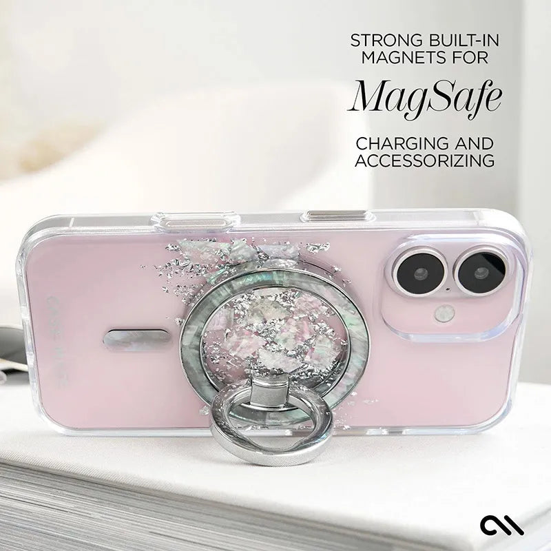 Case-Mate Karat MagSafe – dėklas iPhone 16 Plus su perlų intarpais (A Touch of Pearl)