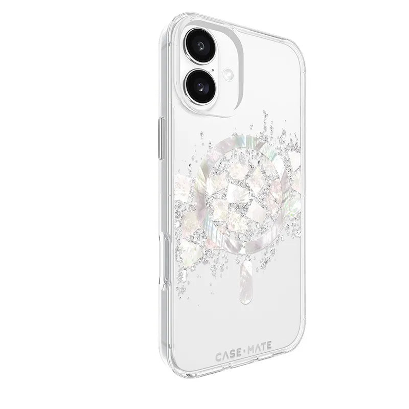 Case-Mate Karat MagSafe – dėklas iPhone 16 Plus su perlų intarpais (A Touch of Pearl)