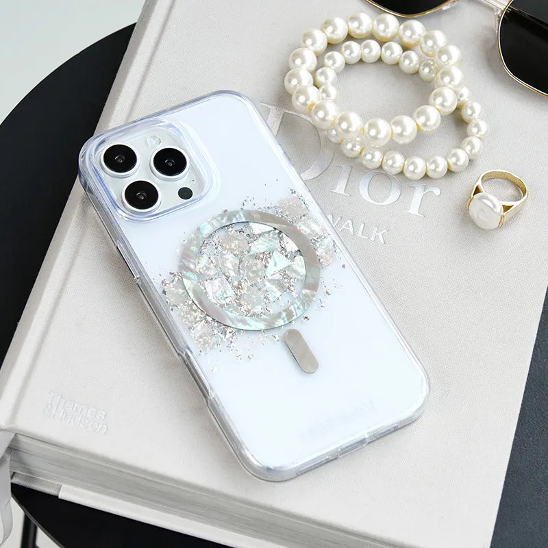 Case-Mate Karat MagSafe – dėklas iPhone 16 Pro su perlamutro intarpais (A Touch of Pearl)