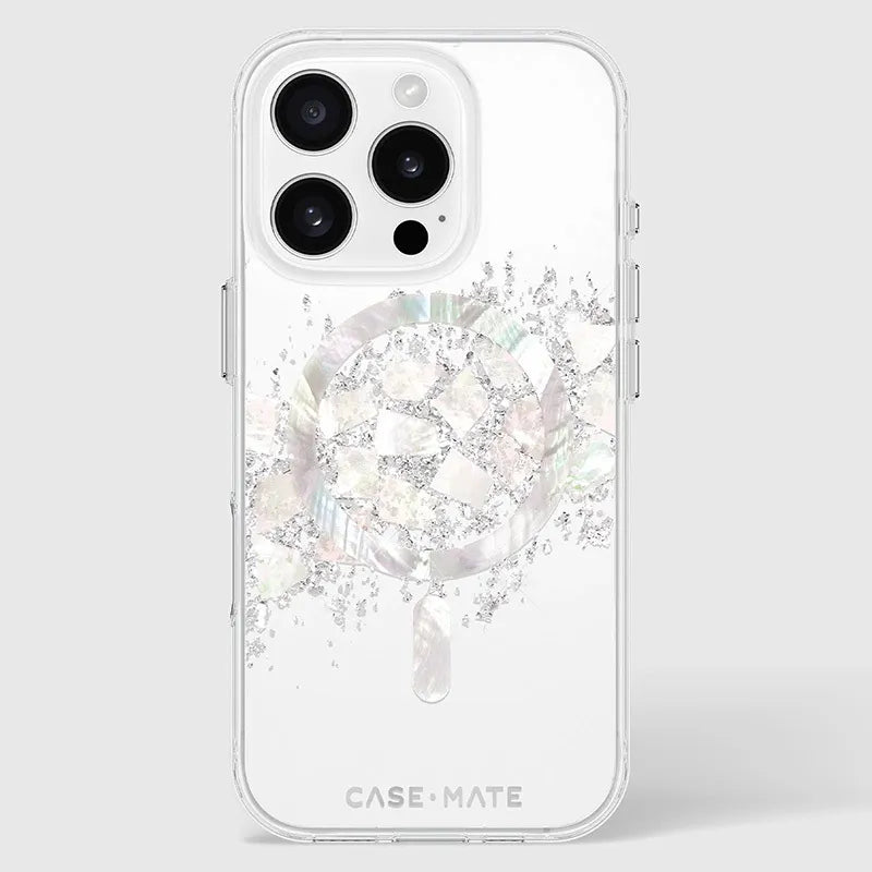 Case-Mate Karat MagSafe – dėklas iPhone 16 Pro su perlamutro intarpais (A Touch of Pearl)