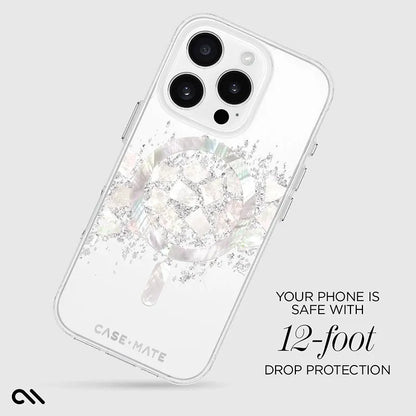 Case-Mate Karat MagSafe – dėklas iPhone 16 Pro su perlamutro intarpais (A Touch of Pearl)