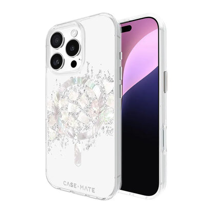 Case-Mate Karat MagSafe – dėklas iPhone 16 Pro su perlamutro intarpais (A Touch of Pearl)