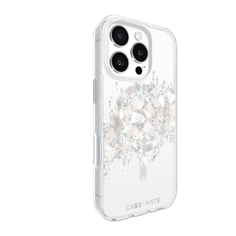 Case-Mate Karat MagSafe – dėklas iPhone 16 Pro su perlamutro intarpais (A Touch of Pearl)