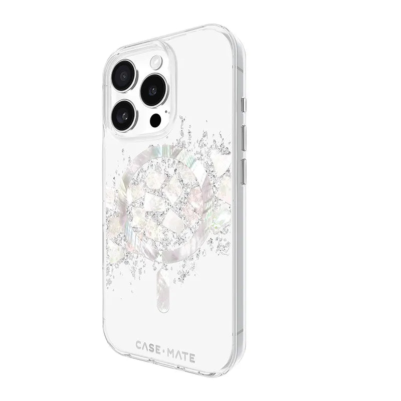 Case-Mate Karat MagSafe – dėklas iPhone 16 Pro su perlamutro intarpais (A Touch of Pearl)