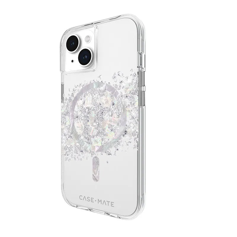 Case-Mate Karat MagSafe – dėklas, skirtas „iPhone 15“ / „iPhone 14“ / „iPhone 13“, dekoruotas perlamutru (Perlamutro prisilietimas)