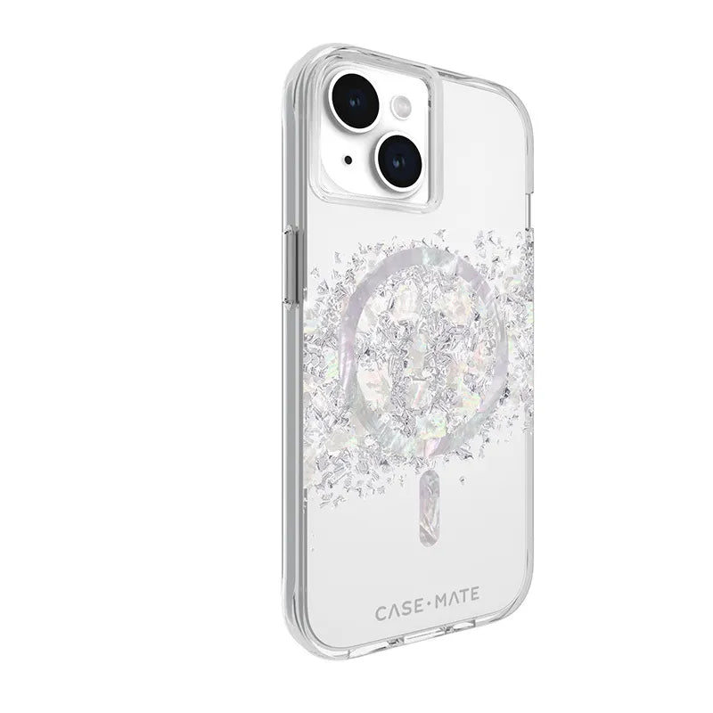 Case-Mate Karat MagSafe – dėklas, skirtas „iPhone 15“ / „iPhone 14“ / „iPhone 13“, dekoruotas perlamutru (Perlamutro prisilietimas)