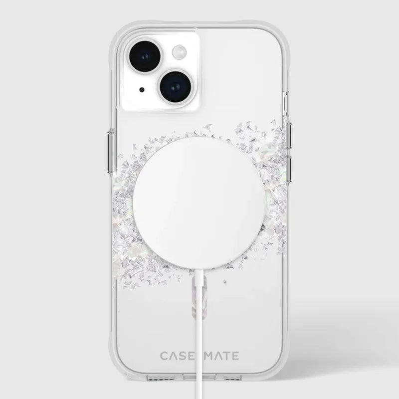 Case-Mate Karat MagSafe – dėklas, skirtas „iPhone 15“ / „iPhone 14“ / „iPhone 13“, dekoruotas perlamutru (Perlamutro prisilietimas)