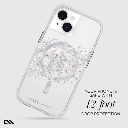 Case-Mate Karat MagSafe – dėklas, skirtas „iPhone 15“ / „iPhone 14“ / „iPhone 13“, dekoruotas perlamutru (Perlamutro prisilietimas)