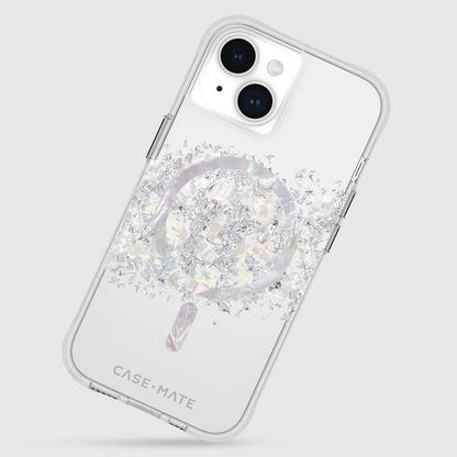 Case-Mate Karat MagSafe – dėklas, skirtas „iPhone 15“ / „iPhone 14“ / „iPhone 13“, dekoruotas perlamutru (Perlamutro prisilietimas)