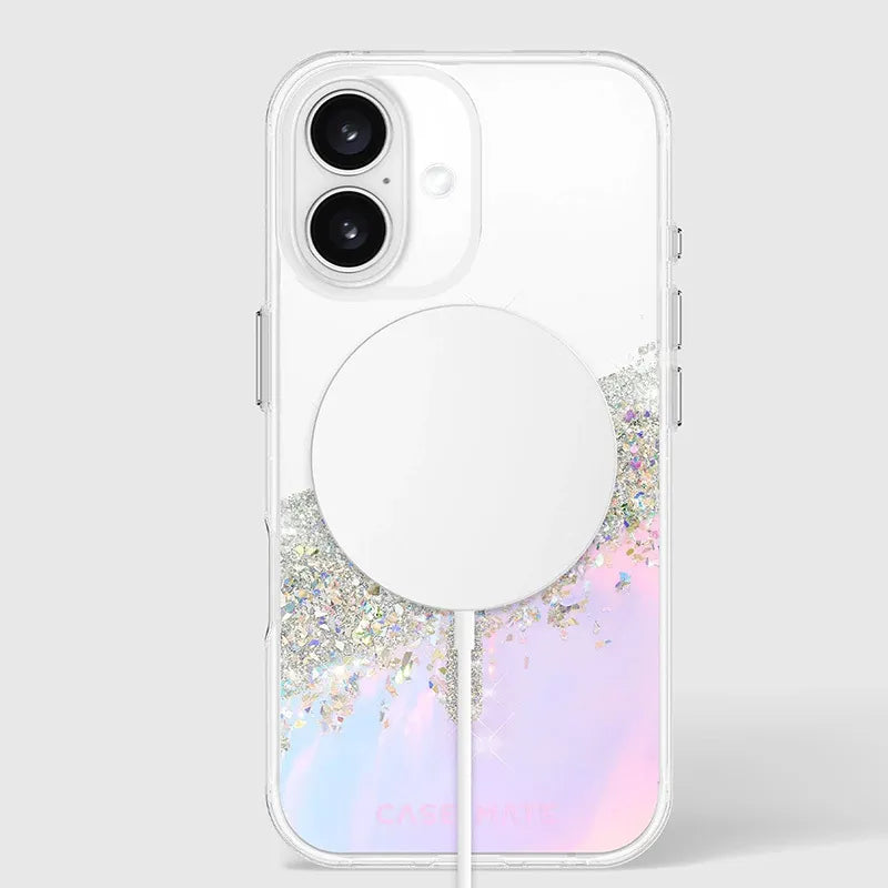 Case-Mate Karat MagSafe – dėklas skirtas iPhone 16 (Holografinis muilo burbulas)