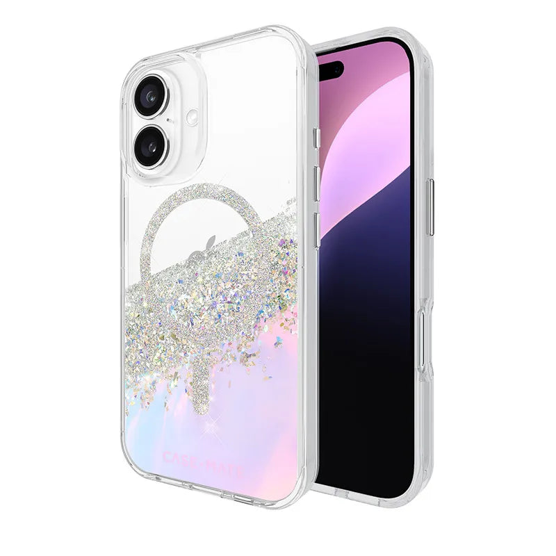Case-Mate Karat MagSafe – dėklas skirtas iPhone 16 (Holografinis muilo burbulas)