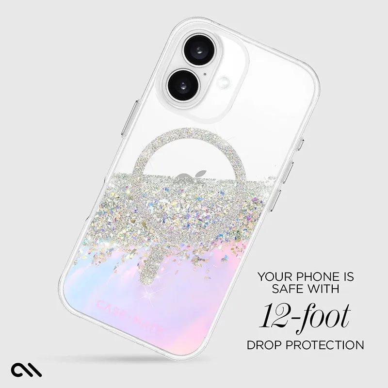 Case-Mate Karat MagSafe – dėklas skirtas iPhone 16 (Holografinis muilo burbulas)