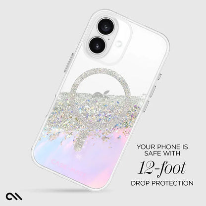 Case-Mate Karat MagSafe – dėklas skirtas iPhone 16 (Holografinis muilo burbulas)