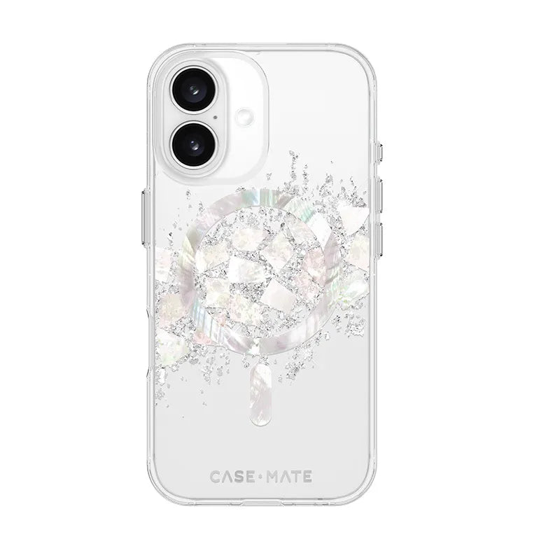 Case-Mate Karat MagSafe – dėklas, skirtas „iPhone 16“, su perlo inkrustacija („A Touch of Pearl“)