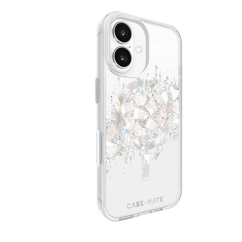 Case-Mate Karat MagSafe – dėklas, skirtas „iPhone 16“, su perlo inkrustacija („A Touch of Pearl“)