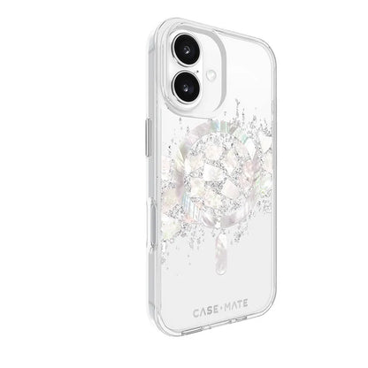 Case-Mate Karat MagSafe – dėklas, skirtas „iPhone 16“, su perlo inkrustacija („A Touch of Pearl“)