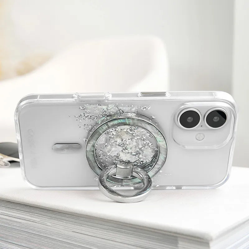 Case-Mate Karat MagSafe – dėklas, skirtas „iPhone 16“, su perlo inkrustacija („A Touch of Pearl“)