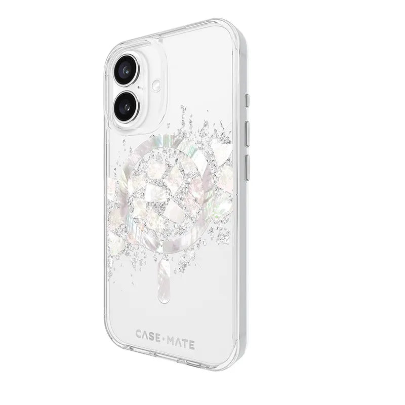 Case-Mate Karat MagSafe – dėklas, skirtas „iPhone 16“, su perlo inkrustacija („A Touch of Pearl“)
