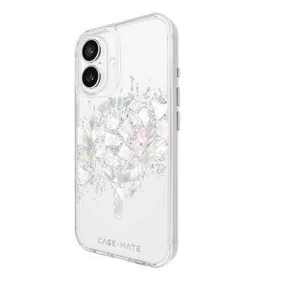 Case-Mate Karat MagSafe – dėklas, skirtas „iPhone 16“, su perlo inkrustacija („A Touch of Pearl“)