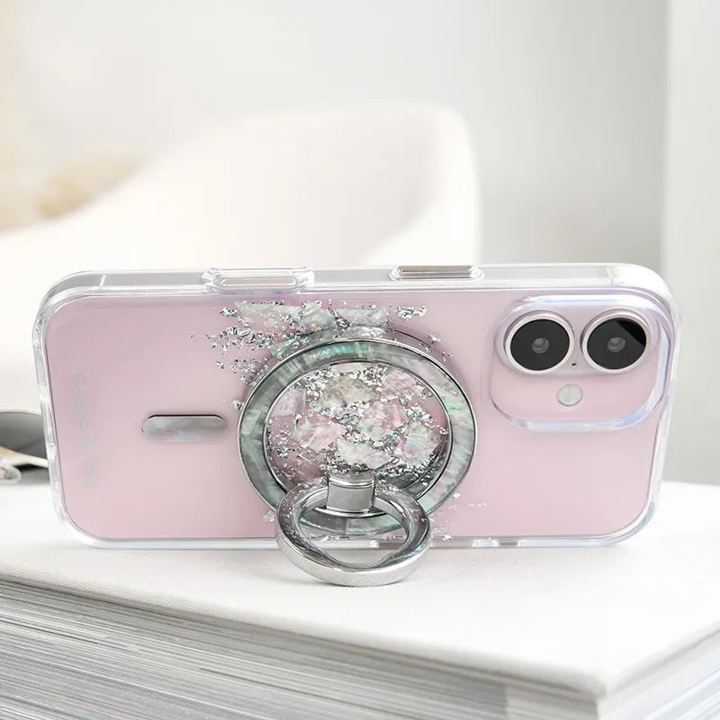 Case-Mate Karat MagSafe – dėklas, skirtas „iPhone 16“, su perlo inkrustacija („A Touch of Pearl“)