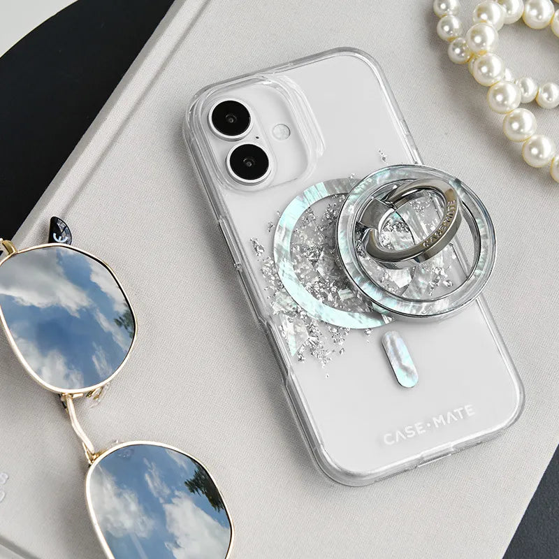 Case-Mate Karat MagSafe – dėklas, skirtas „iPhone 16“, su perlo inkrustacija („A Touch of Pearl“)