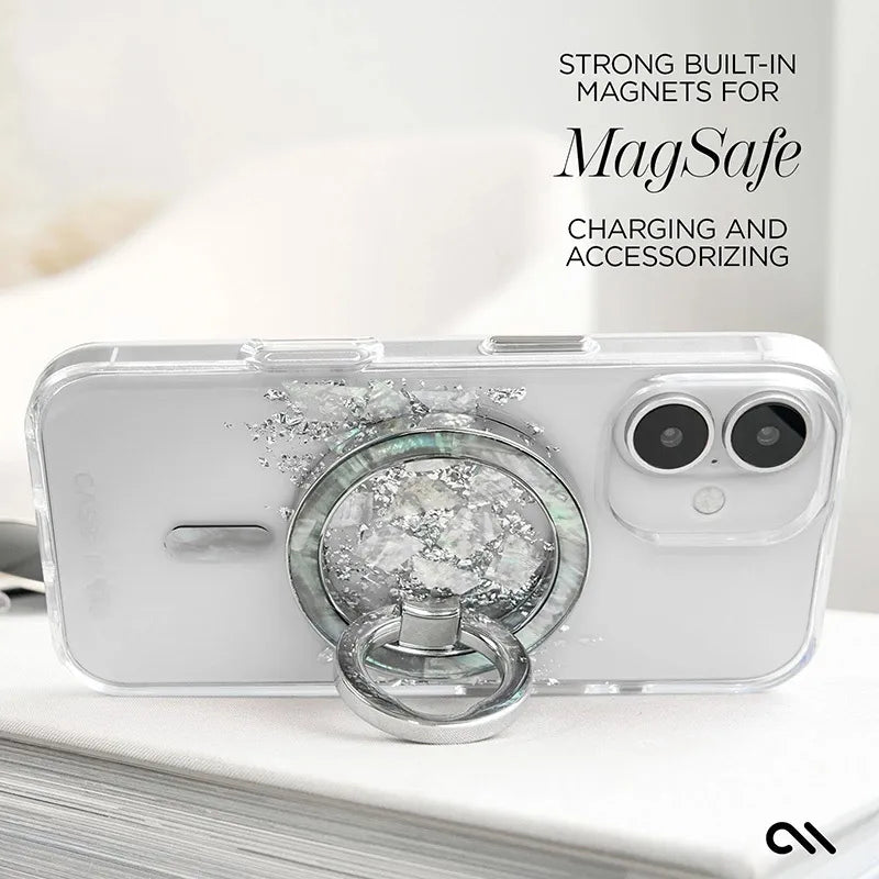 Case-Mate Karat MagSafe – dėklas, skirtas „iPhone 16“, su perlo inkrustacija („A Touch of Pearl“)